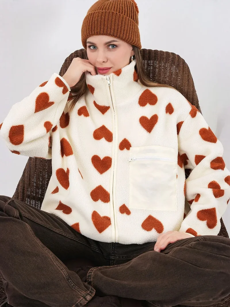 BIG DART BDART Pocket Detailed Oversized Plush Coat